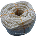 white 3 strands twisted nylon multifilament rope